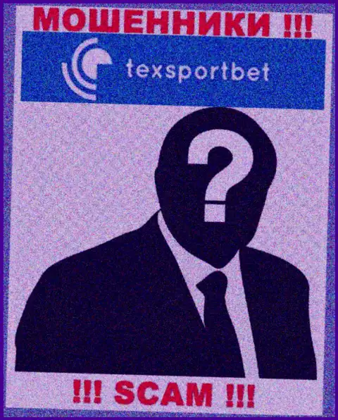 Никаких данных о своем прямом руководстве, аферисты Tex Sport Bet не приводят