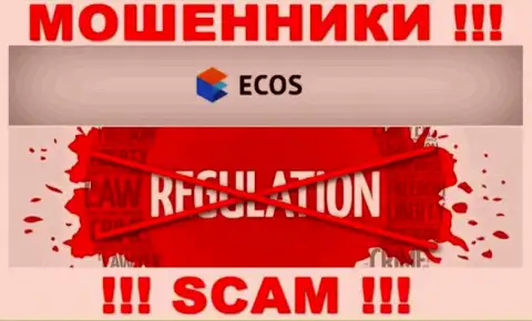 На интернет-сервисе разводил ECOS нет информации об их регуляторе - его просто нет