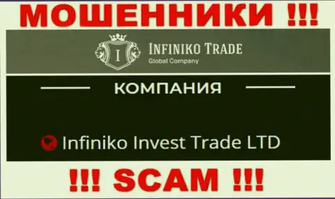Infiniko Invest Trade LTD - это юридическое лицо internet-мошенников Инфинико Трейд