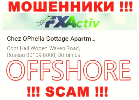 Компания ФИкс Актив указывает на сайте, что находятся они в оффшорной зоне, по адресу - Chez OPhelia Cottage ApartmentsCopt Hall Wotten Waven Road, Roseau 00109-8000, Dominica