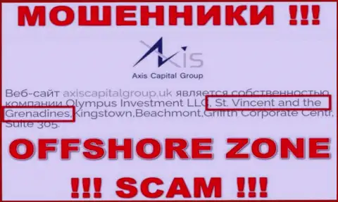 AxisCapitalGroup - это интернет-мошенники, их место регистрации на территории St. Vincent and the Grenadines