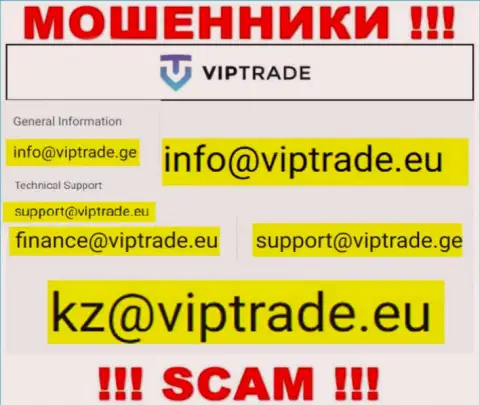 Данный электронный адрес internet-мошенники Vip Trade показали у себя на официальном web-сервисе