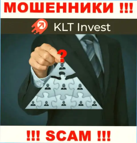 Нет ни малейшей возможности выяснить, кто именно является непосредственным руководством конторы KLT Invest - это явно мошенники