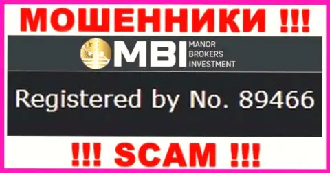 Manor BrokersInvestment - номер регистрации интернет-мошенников - 89466