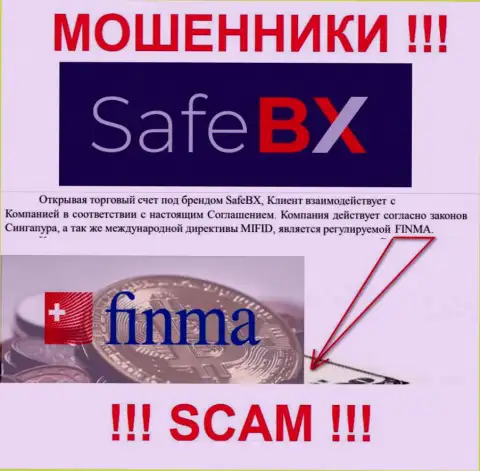 SafeBX и их регулятор: FINMA это МОШЕННИКИ !!!