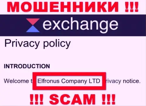 Информация о юридическом лице Waves Exchange, ими является организация Elfronus Company LTD