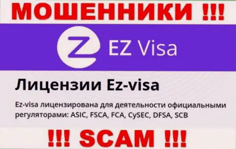 Преступно действующая контора ЕЗВиза контролируется мошенниками - FSCA