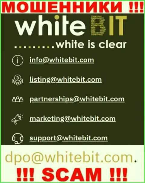 Рекомендуем избегать любых общений с разводилами WhiteBit, в том числе через их е-майл