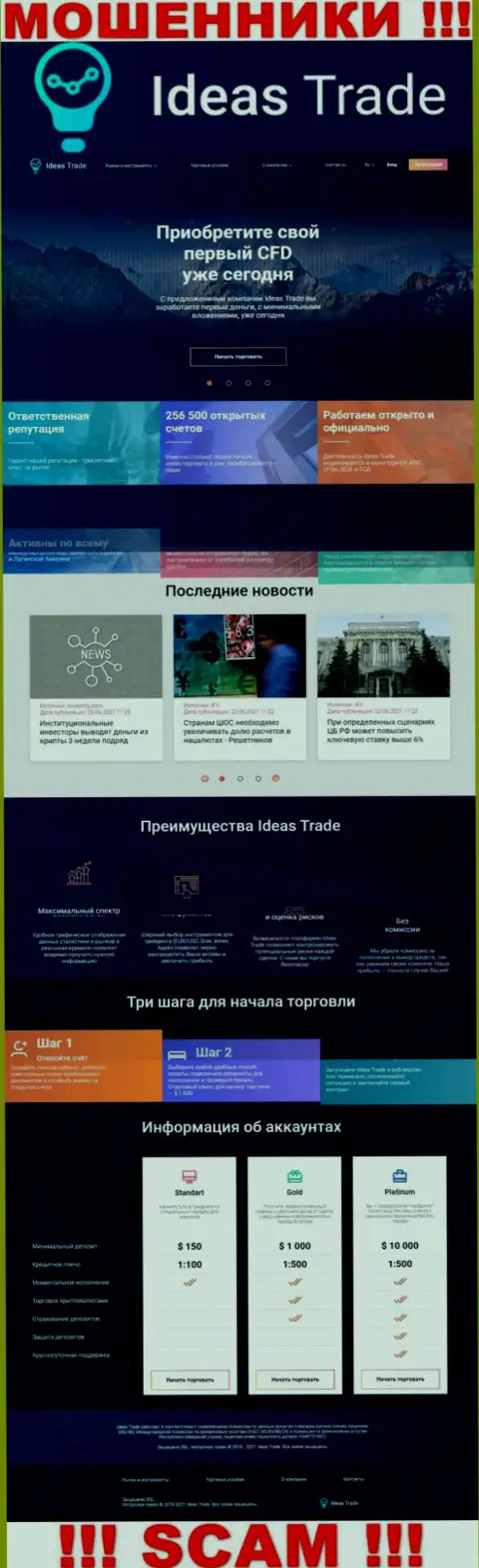 Официальный портал мошенников ИдеасТрейд Ком