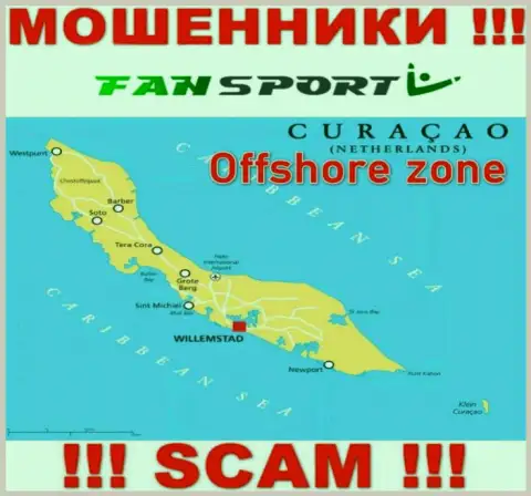 Офшорное место регистрации Fan Sport - на территории Curacao
