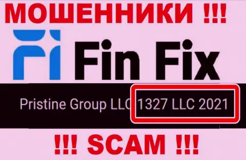 Рег. номер еще одной жульнической организации FinFix - 1327 LLC 2021