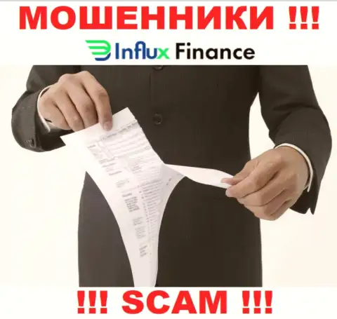 ИнФлукс Финанс не получили лицензии на ведение деятельности - это МОШЕННИКИ