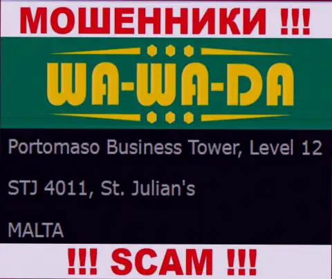 Оффшорное расположение Ва-Ва-Да Ком - Portomaso Business Tower, Level 12 STJ 4011, St. Julian's, Malta, оттуда эти мошенники и проворачивают противоправные махинации