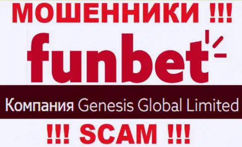 Инфа об юридическом лице компании Fun Bet, это Genesis Global Limited