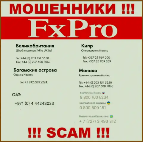 Будьте очень бдительны, Вас могут облапошить интернет мошенники из организации FxPro Group Limited, которые звонят с различных номеров