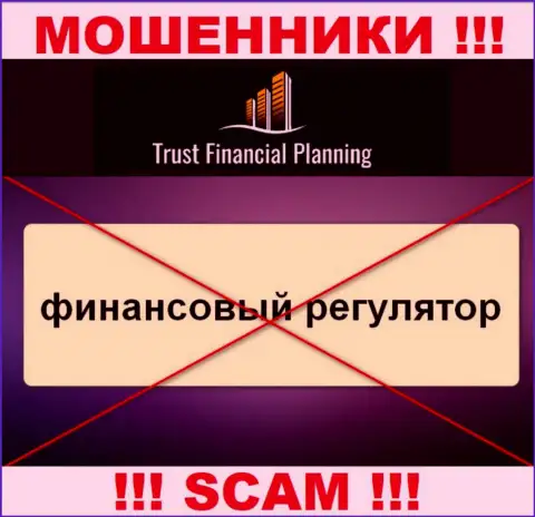 Сведения о регуляторе организации Trust Financial Planning не найти ни на их сайте, ни в глобальной сети internet