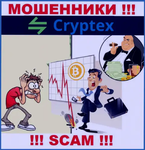 Не надейтесь на безрисковое совместное взаимодействие с брокерской компанией Cryptex Net - это наглые интернет мошенники !!!