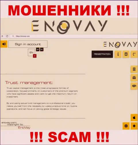 Вид официального сайта незаконно действующей организации ЭноВэй