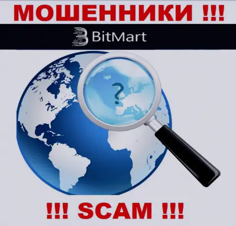 Адрес регистрации BitMart спрятан, именно поэтому не взаимодействуйте с ними это кидалы