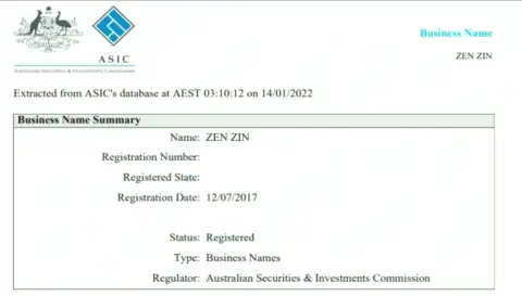 Регистрация брокерской компании Зиннейра финансовым регулятором Австралии
