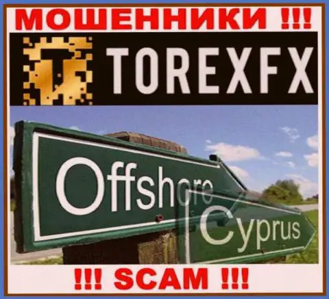 Официальное место регистрации Торекс ФХ на территории - Cyprus